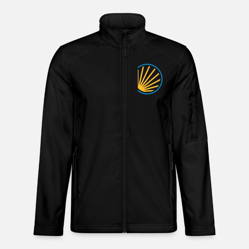 Muschel Symbol - Unisex Softshelljacke - Schwarz