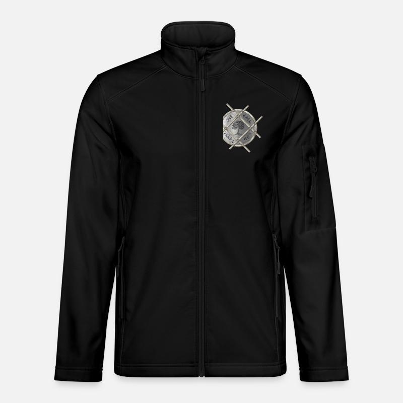 Symbolisches Silbermedaillon - Unisex Softshelljacke - Schwarz