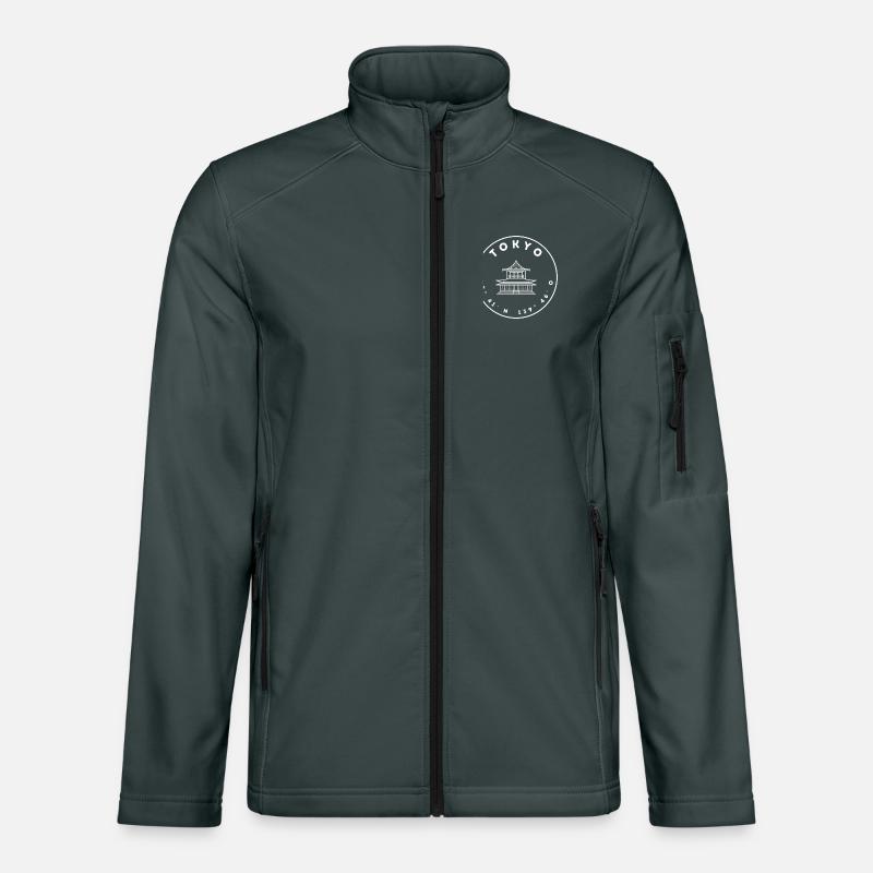 Tokyo with temples and coordinates Unisex Softshell Jacket