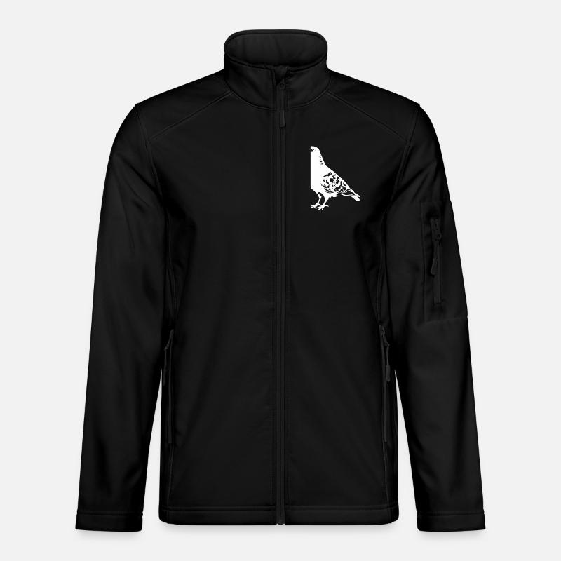 Dove Drawing - Unisex Softshell Jacket - black