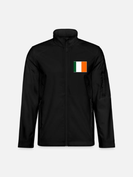 Irland Flagge - Unisex Softshelljacke - Schwarz