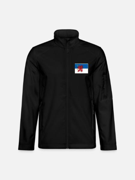 Pommern Flagge - Unisex Softshelljacke - Schwarz - Vorne
