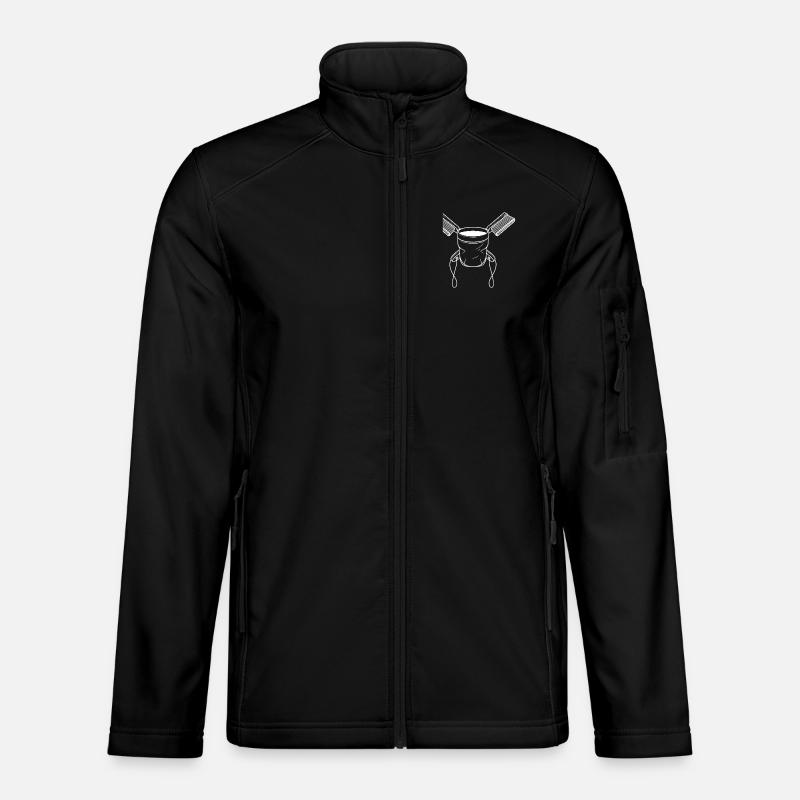 Chalkbag & Brushes  - Weiß - Unisex Softshelljacke - Schwarz