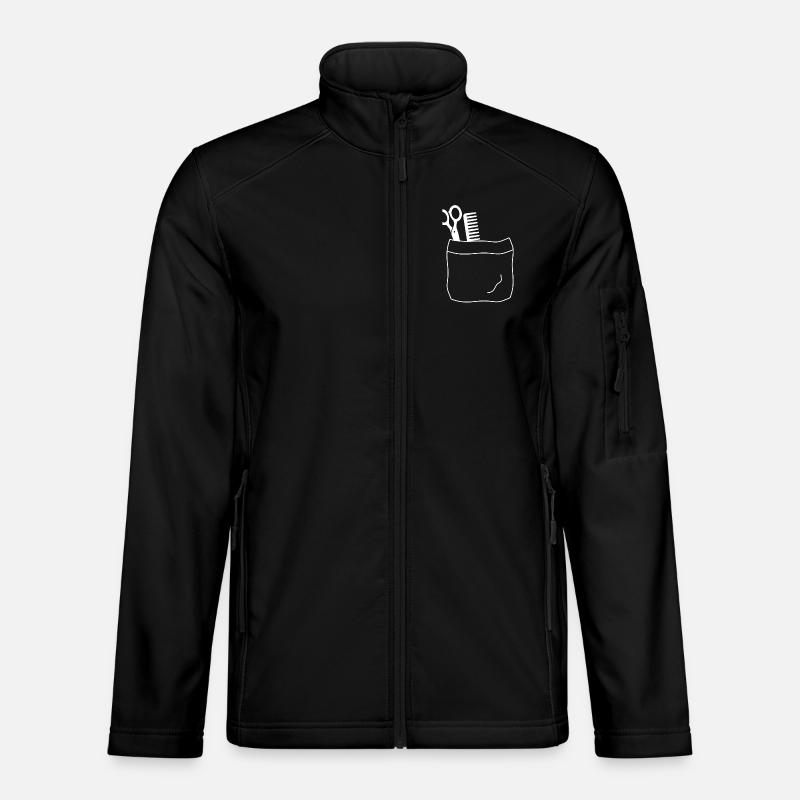 Poche de coiffeur - Veste en tissu softshell Unisexe - noir