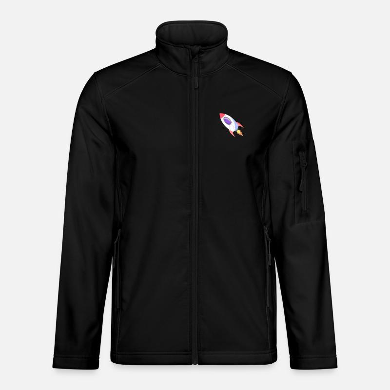 Raumrakete Pop-Comic - Unisex Softshelljacke - Schwarz