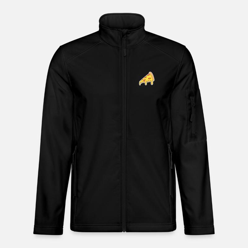 Pizza Slice Pop Art Motif - Unisex Softshell Jacket - black