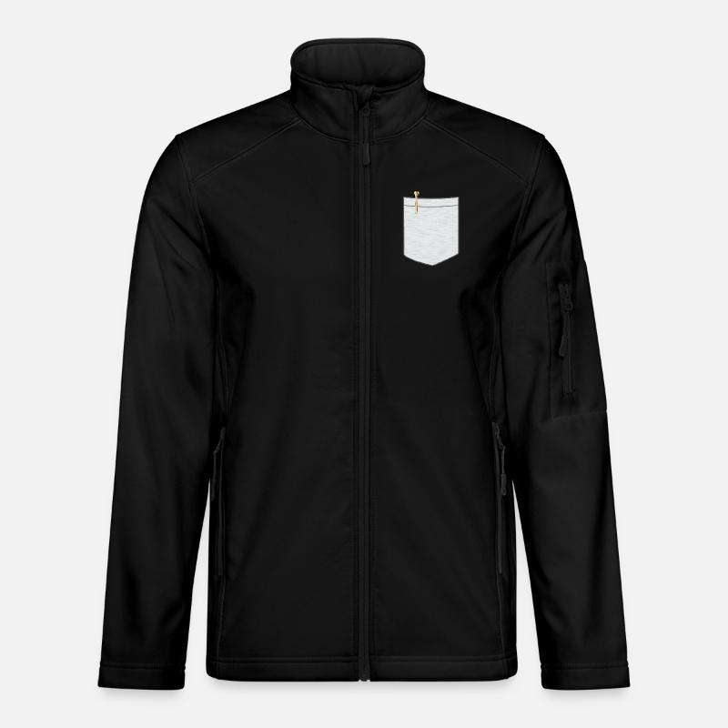Brusttasche mit Kugelschreiber Unisex Softshelljacke