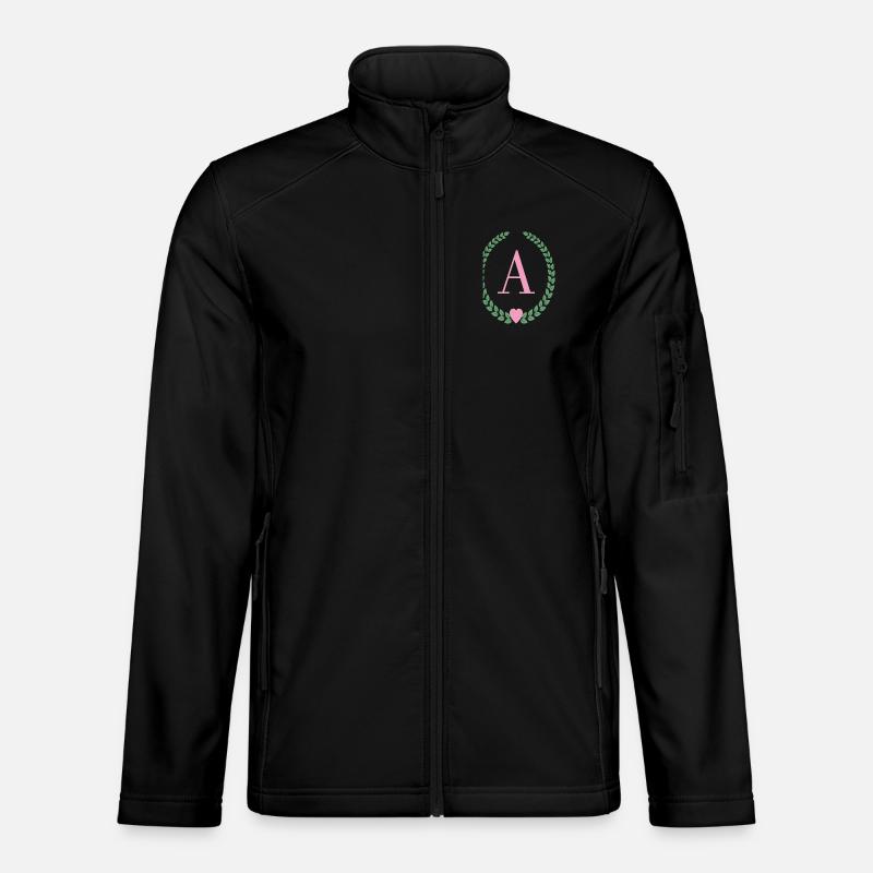 Letter A monogram Unisex Softshell Jacket