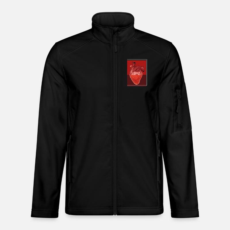 Heart Strawberry Fusion - Unisex Softshell Jacket - black