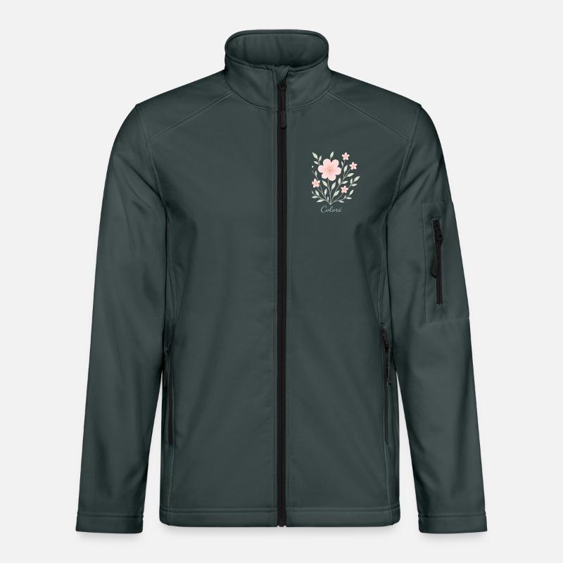 Colorè Cherry Blossoms Illustration Unisex Softshell Jacket