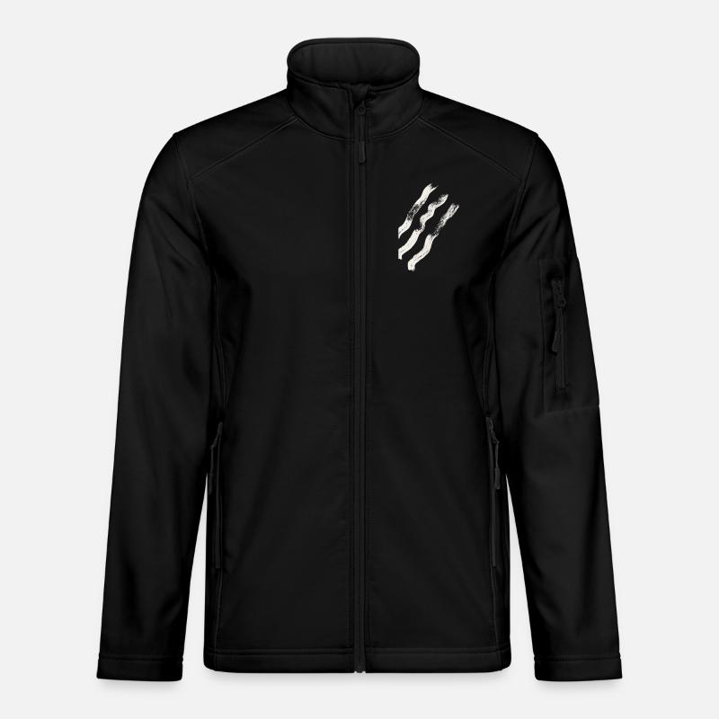 stripes abstract - Unisex Softshell Jacket - black
