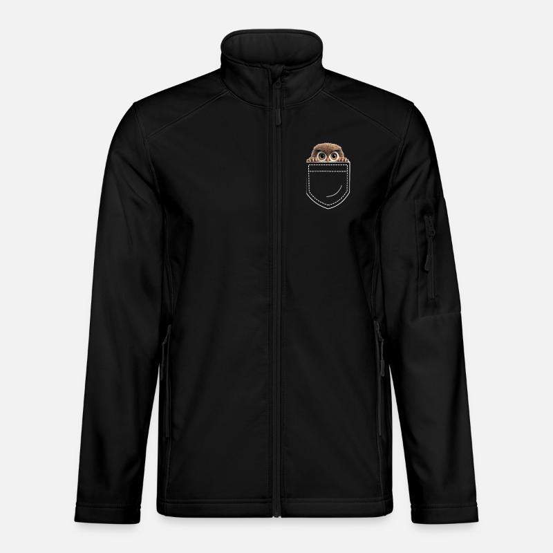 Pöllö pöllöt - Unisex-softshelltakki - musta