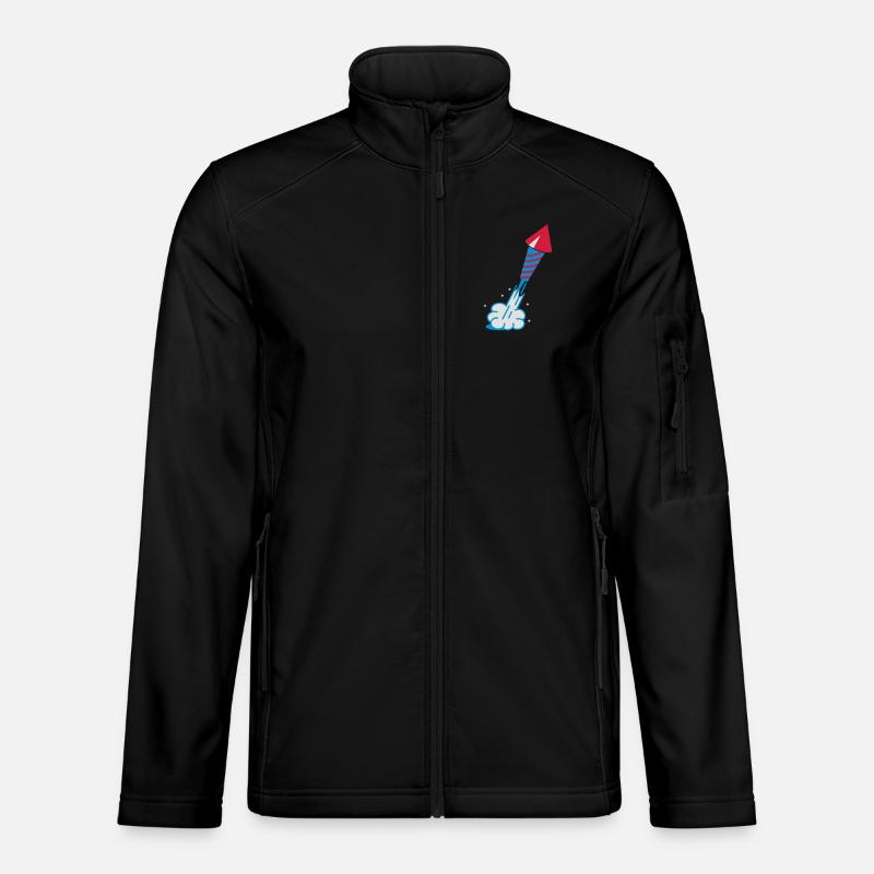 Fireworks rocket launch Unisex Softshell Jacket