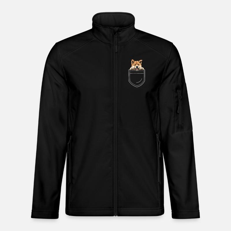 Hund Akita - Unisex Softshelljacke - Schwarz