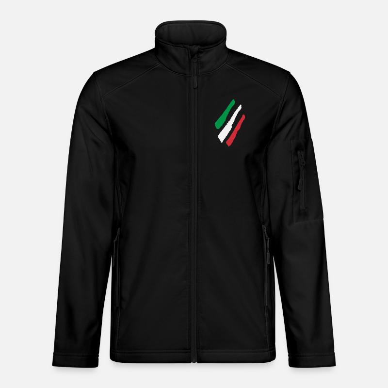 Italy Flag - Unisex Softshell Jacket - black