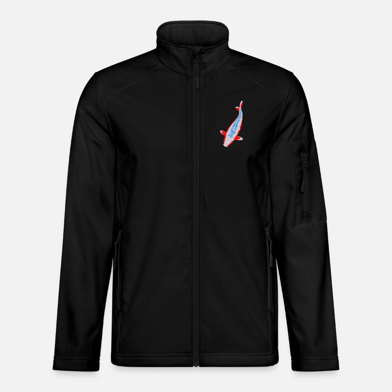 Koi - Nishikigoi - Unisex Softshelljacke - Schwarz