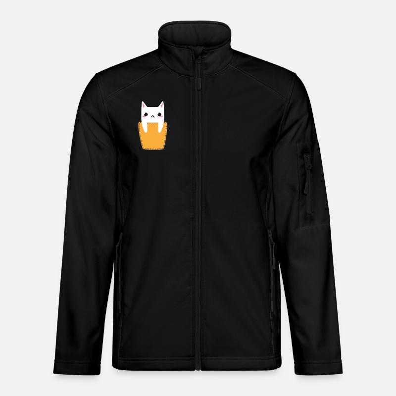 Katze in Brusttasche Unisex Softshelljacke