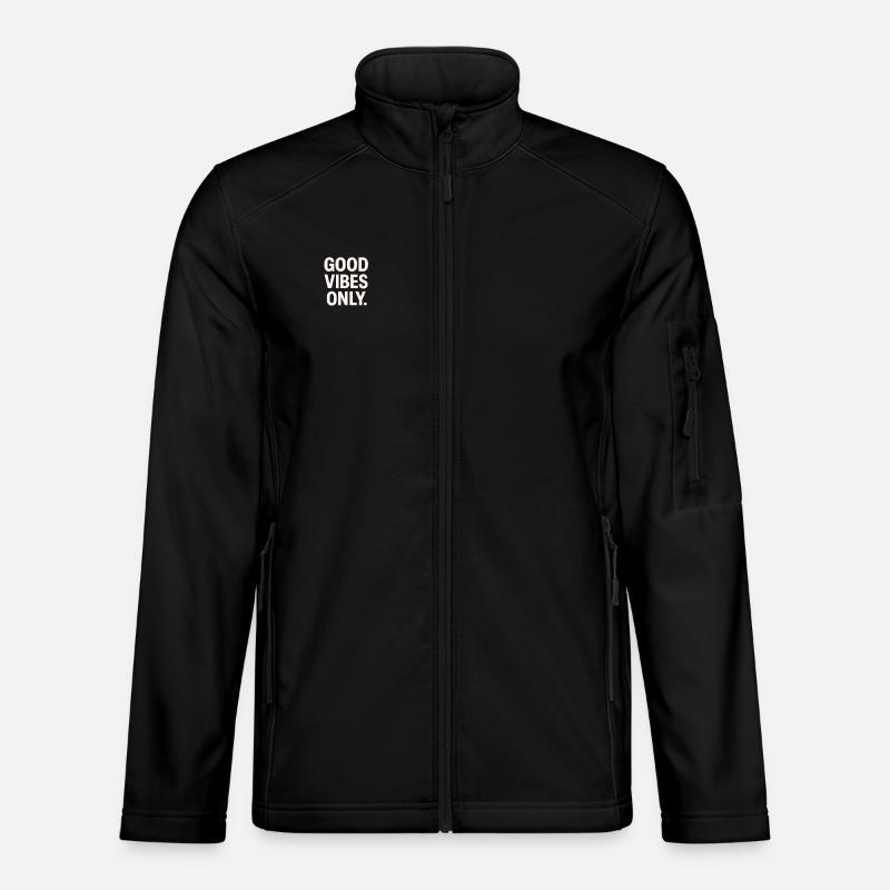 Gute Vibes Only - Neon Kontrast - Unisex Softshell Jacket - black