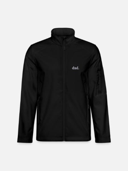 Dad Schriftzug weiß bestickt - Unisex Softshelljacke - Schwarz