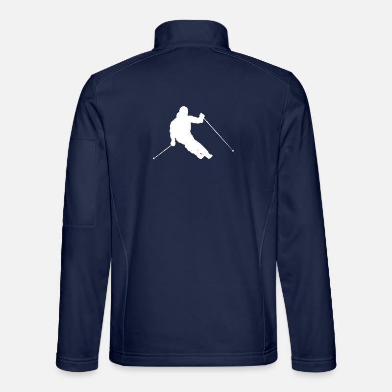 White skier - Unisex Softshell Jacket - navy