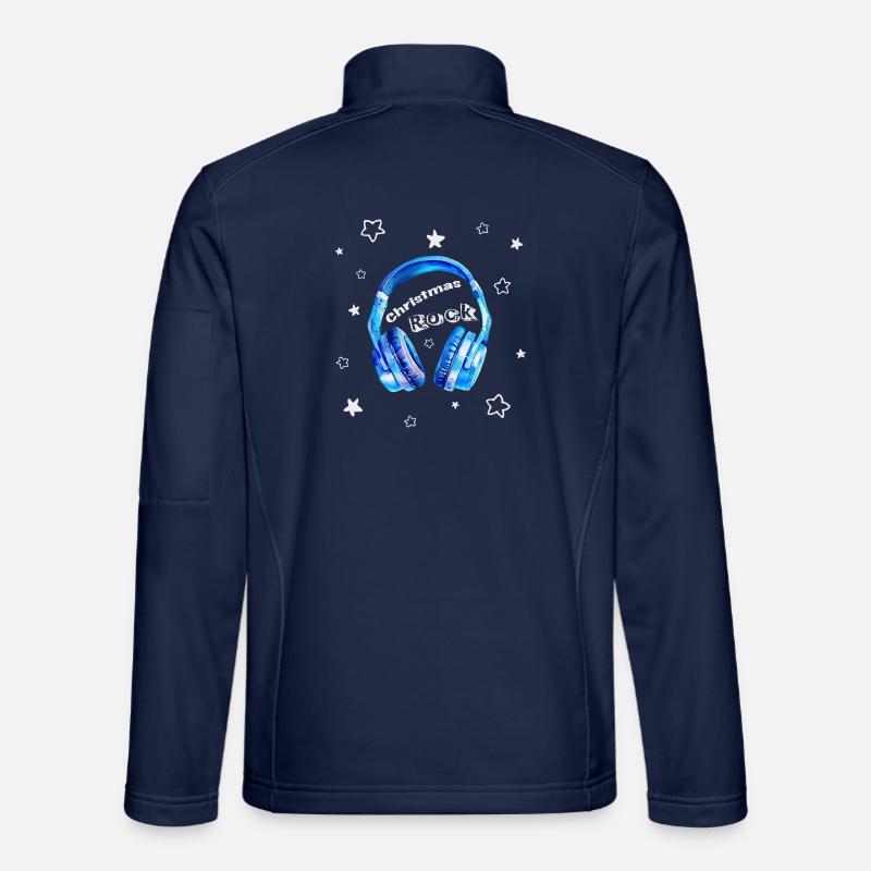 Christmas Rock - cooler Kopfhörer - Unisex Softshelljacke - Navy