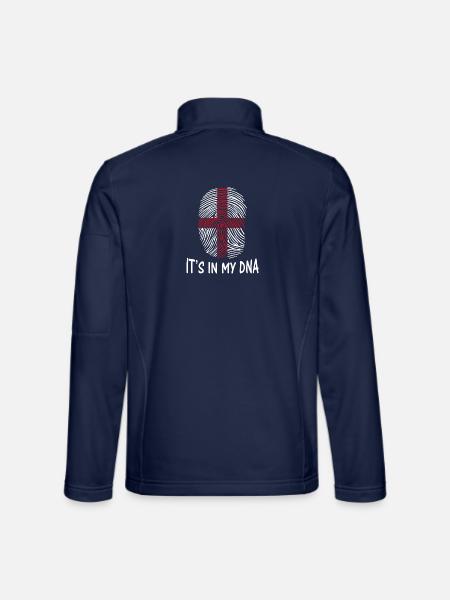 Flagge von Genua DNA T-Shirt Design Genua Flagge - Unisex Softshelljacke - Navy