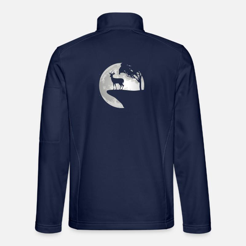 Impala Antelope Full Moon Africa Gift - Unisex Softshell Jacket - navy