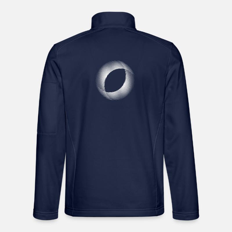 gepunktete, ovale Kunst white - Unisex Softshelljacke - Navy