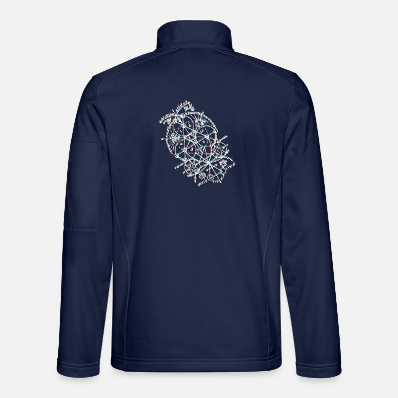 Anaglyph Geometric Orbit - Unisex Softshell Jacket - navy