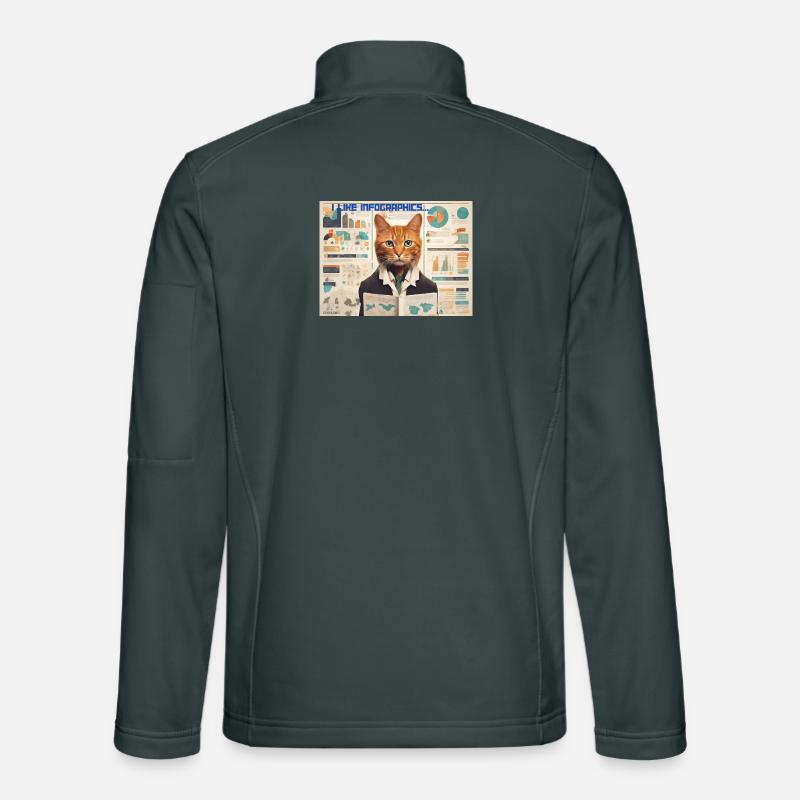 Infographie Chat Veste en tissu softshell Unisexe