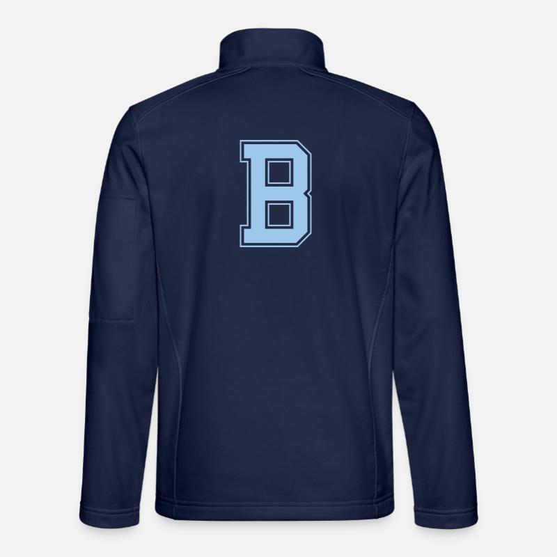 Monogramm Hellblau Varsity College Initiale B Unisex Softshelljacke