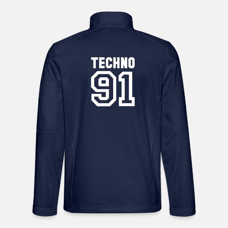 TECHNO Rave 90s Raver - Unisex Softshell Jacket - navy