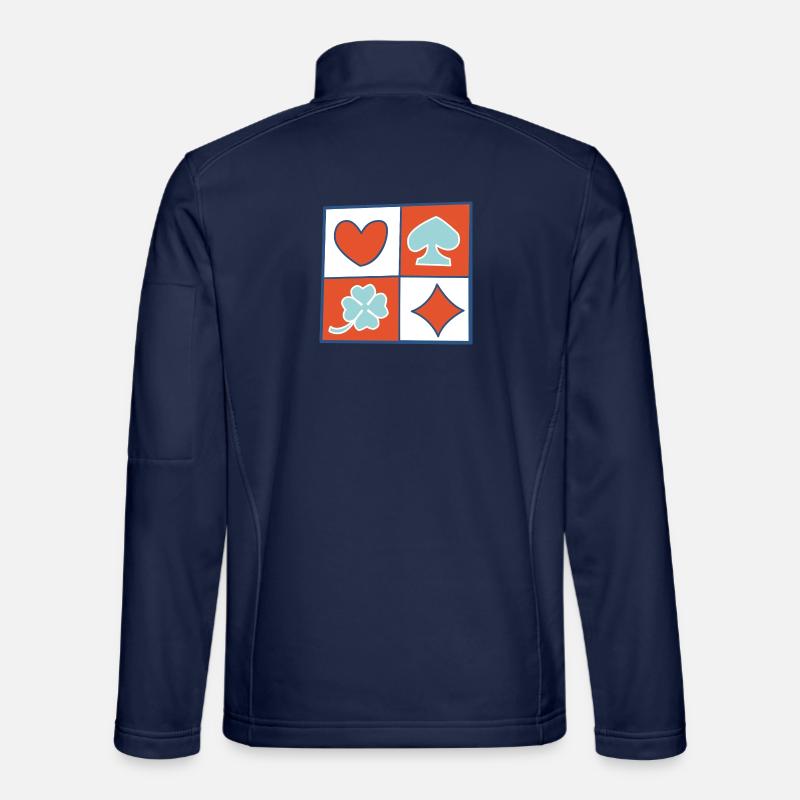 Checkerboard 2 by helfspawn - Unisex Softshell Jacket - navy