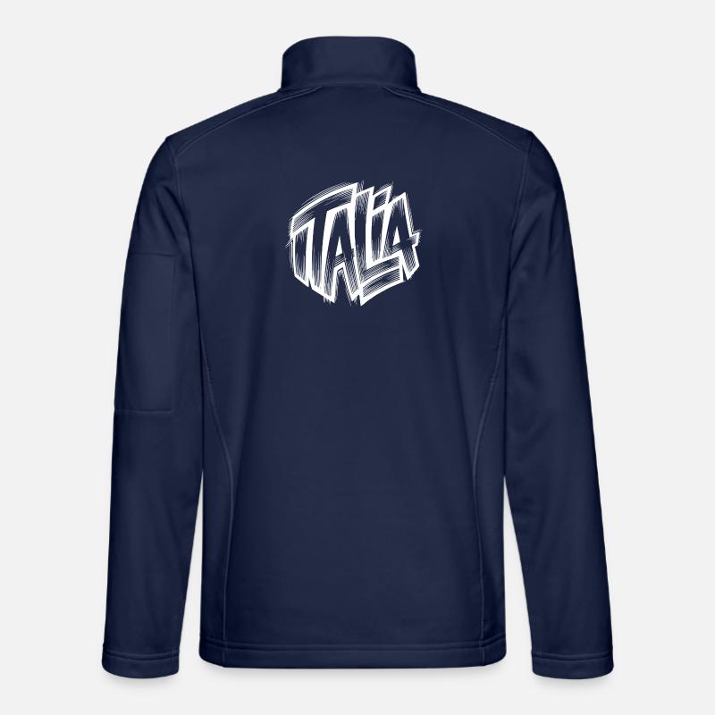 Italia Graffiti Pinselbuchstaben Stil - Unisex Softshelljacke - Navy