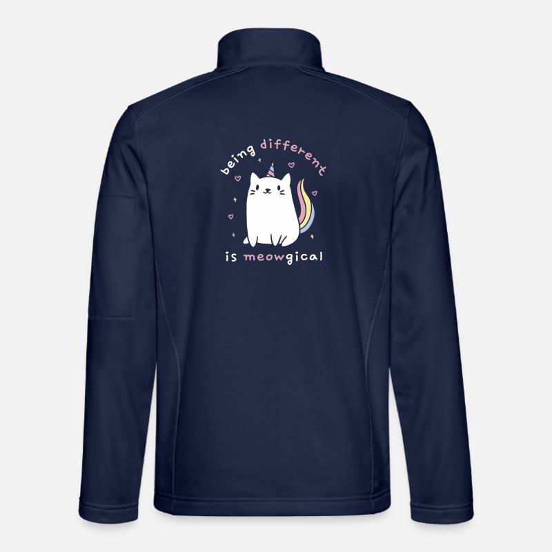 Being Different is Meowgical - Unisex Softshell Jacket - navy