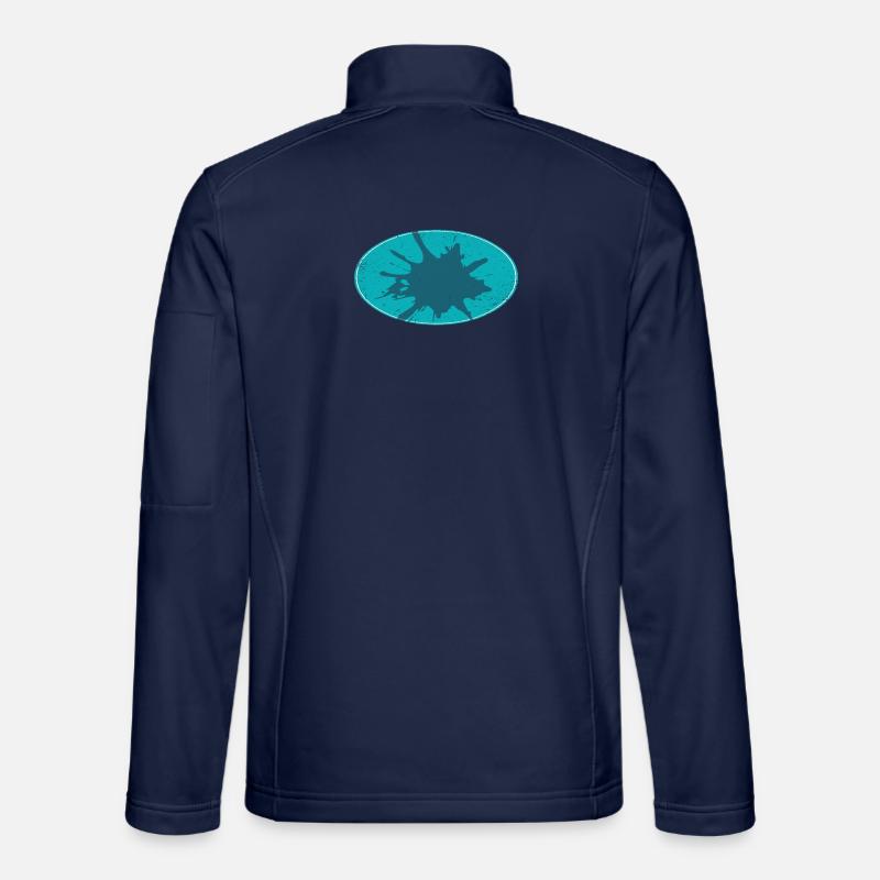 Ovaler Flash Background schmutzing - Unisex Softshelljacke - Navy