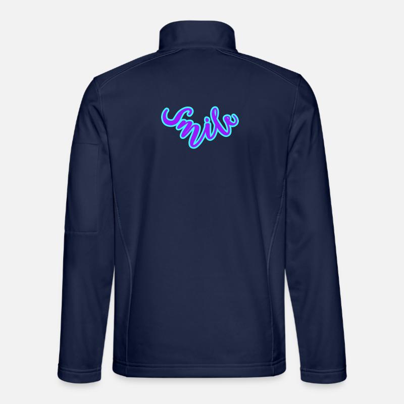 With a smile 🌞 - Unisex Softshell Jacket - navy
