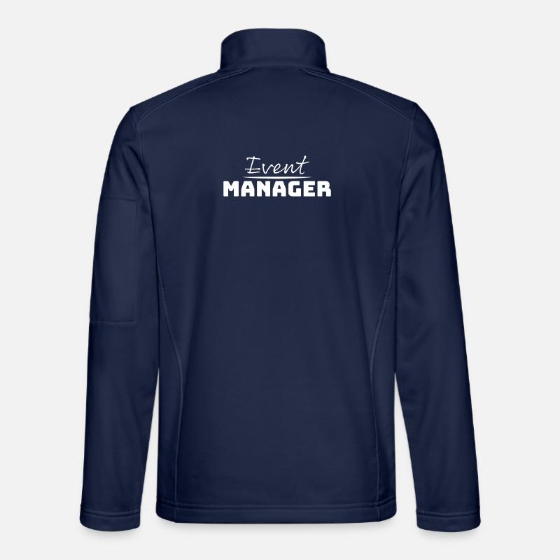 Tshirt fuer Event Manager white - Unisex Softshelljacke - Navy