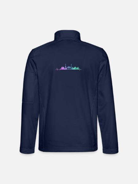 Berlin Skyline - Unisex Softshelljacke - Navy