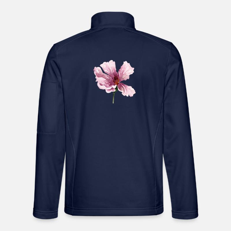 blume rosa - Unisex Softshelljacke - Navy