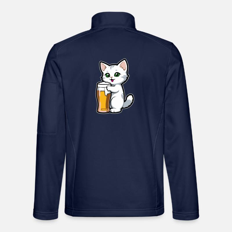 Chat à la bière - Veste en tissu softshell Unisexe - bleu marine