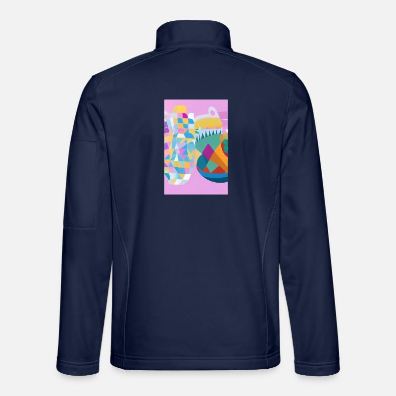 Shapes and patterns - Unisex Softshell Jacket - navy