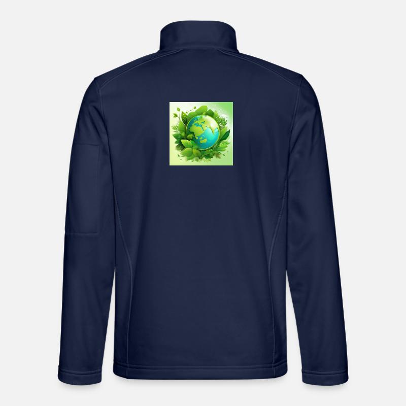 Grüner Planet - Unisex Softshelljacke - Navy