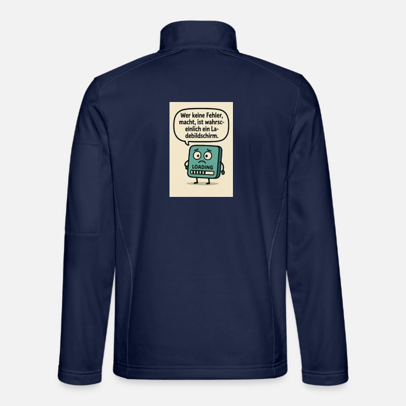 Wer keine Fehler, macht, - Unisex Softshelljacke - Navy