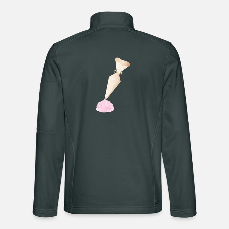 Sahnespritzbeutel mit rosa Häubchen Unisex Softshelljacke