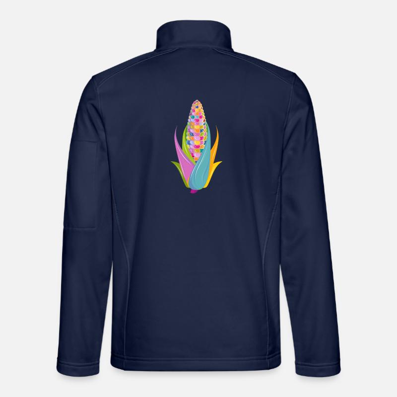 Bunter Pop-Art Mais in leuchtenden Farben Unisex Softshelljacke