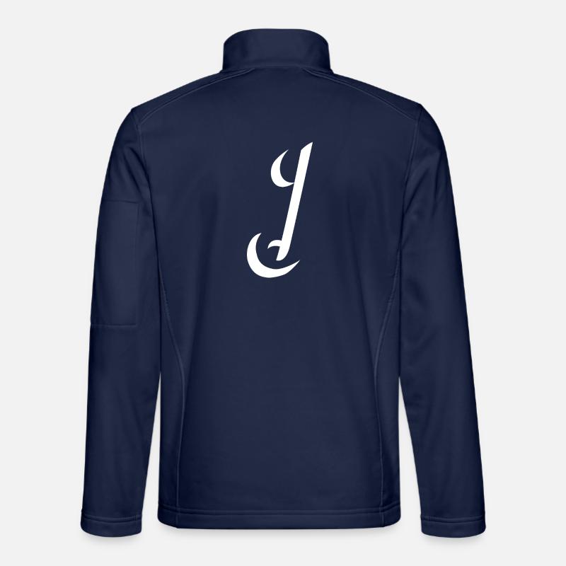 Letter J, Name, der Buchstabe J - Unisex Softshelljacke - Navy
