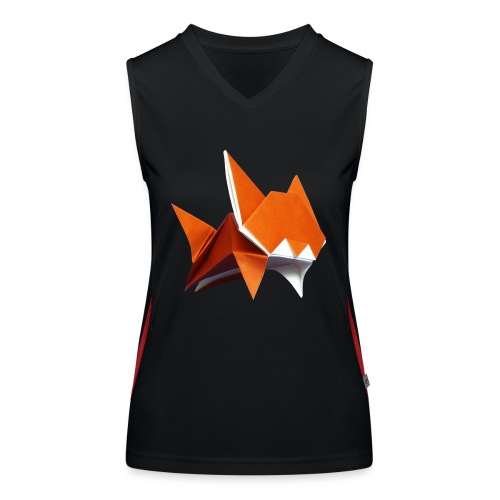 Jumping Cat Origami - Cat - Gato - Katze - Gatto - Women's Functional Contrast Tank Top