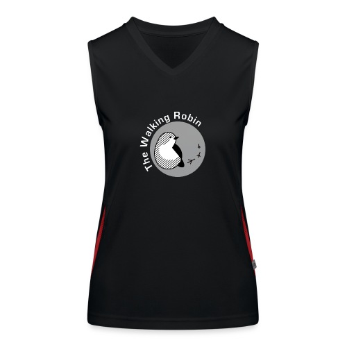 Logo TheWalkingRobin black&white - Top sportivo da donna in contrasto cromatico