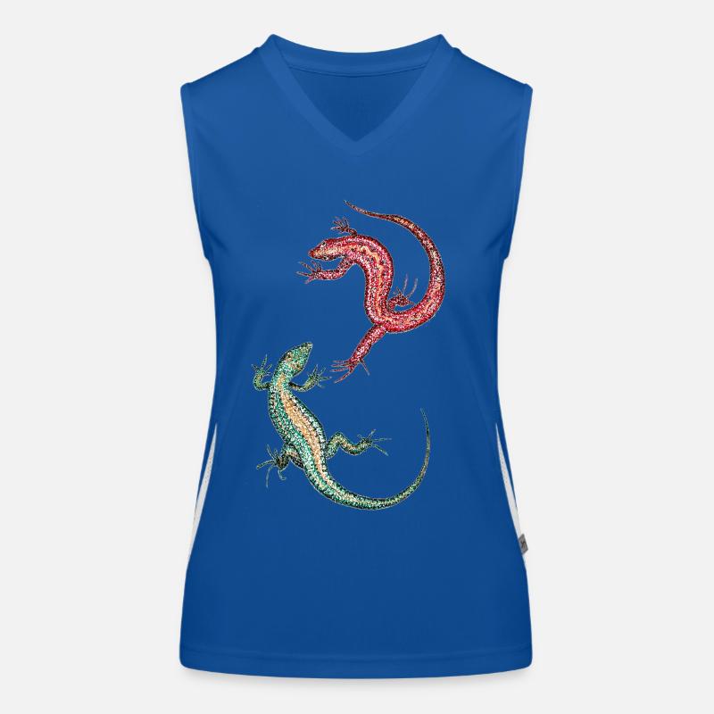 Eidechsen - Geckos Funktionelles Kontrast-Tank Top für Frauen